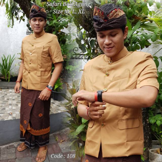 Baju Koko//Safari Bali Agung//Pakaian Adat Pria Bali