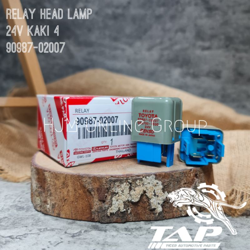 RELAY HEAD LAMP LAMPU 24V KAKI 4 DYNA 125HT RINO 14B 90987-02007