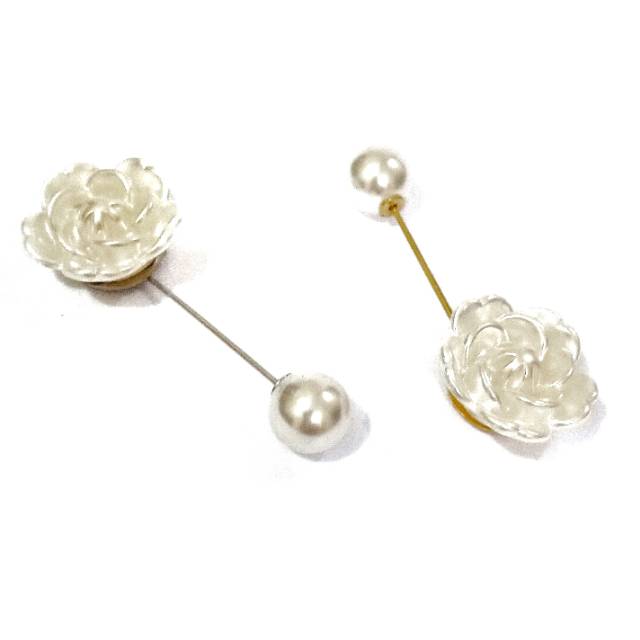 Bros Tusuk Korea Bunga Mutiara Tuspin Hijab Pin Brooch Korean Pearl Rose Flower