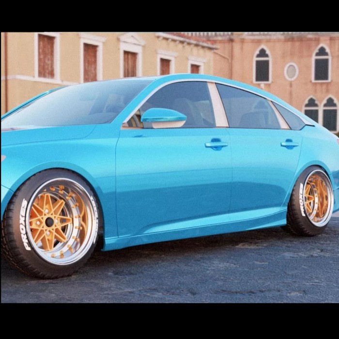 VINTAGE EQUIP JDM WHEEL Set: Front and Rear MOKIT MODEL KIT