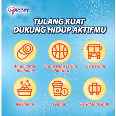 IMBOOST BONE EFFERVESCENT Tube Isi 8 Tablet Larut - Suplemen Tulang Gigi Rasa Jeruk