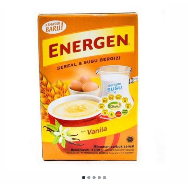 

Energen minuman sereal bergizi 5x29gr kemasan kotak