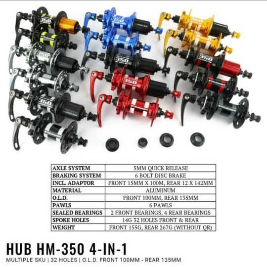 Hub Freehub Strummer MT350 4 in 1 32 Hole MT 350 Disc brake