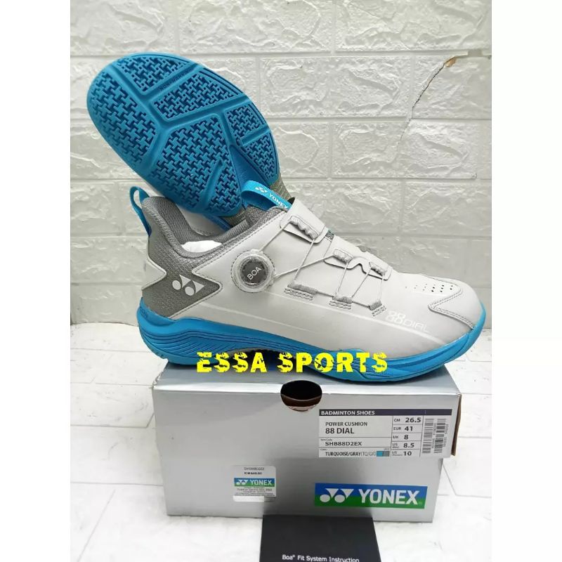 SEPATU YONEX POWER CUSHION 88 DIAL 2 TURQUOISE GRAY ORIGINAL