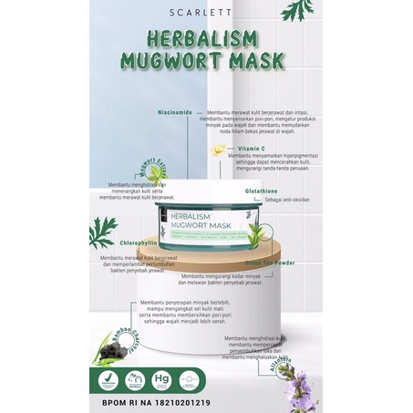 Masker Scarlett Herbalism Mugwort Mask  | Scarlett Seriously Soothing &amp; Hydrating Gel Mask