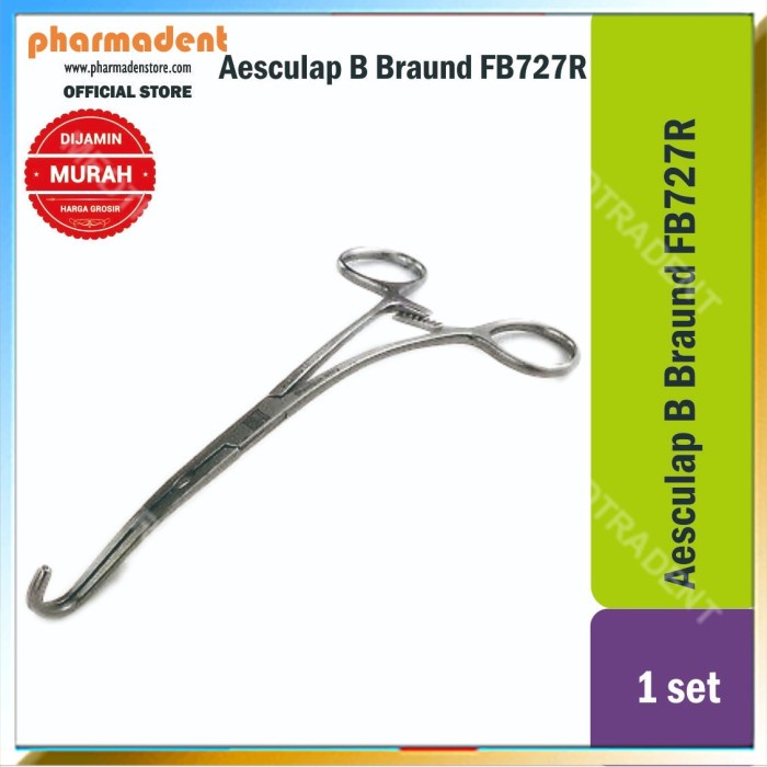 For Sale B BRAUN AESCULAP FB27R FB727R Derra-Cooley Clamp-27mm - 175mm