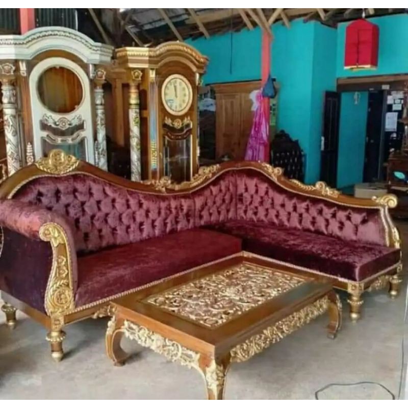 Sofa sudut jati