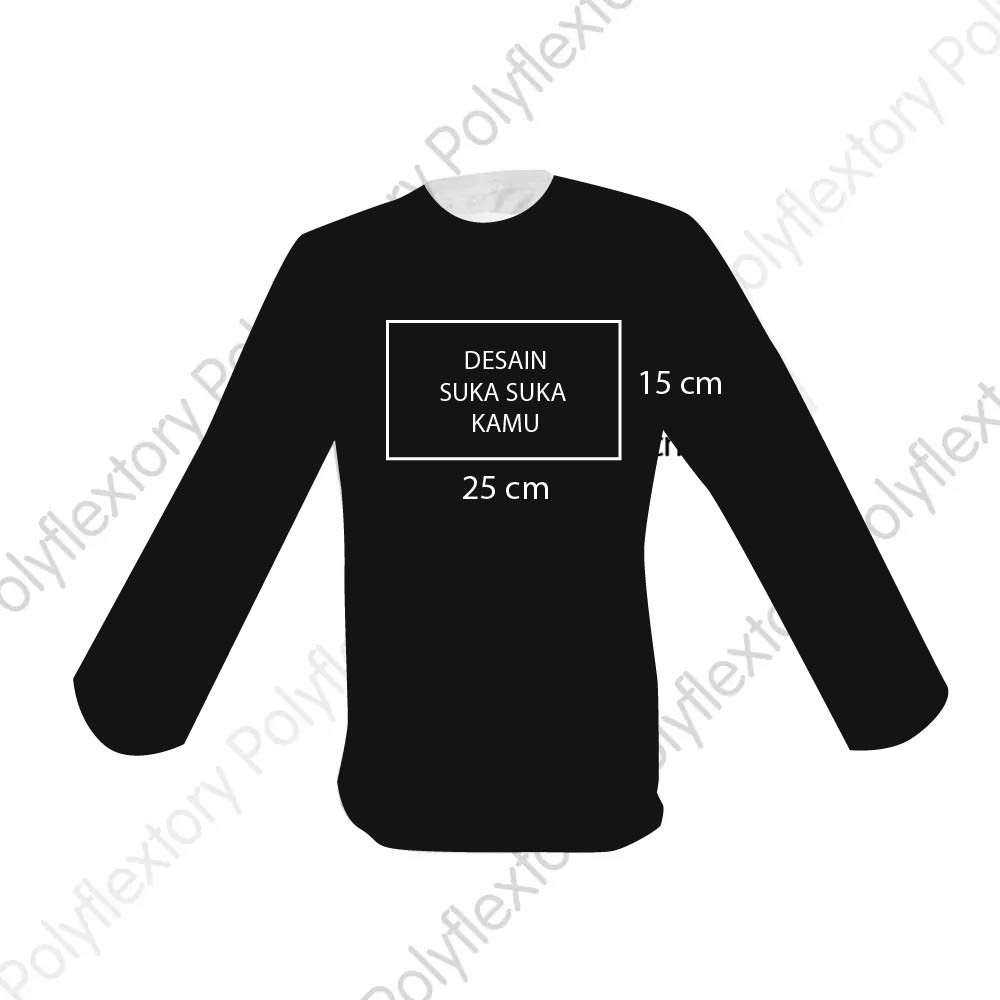 Jasa sablon kaos satuan sablon polyflex 15x25 cm