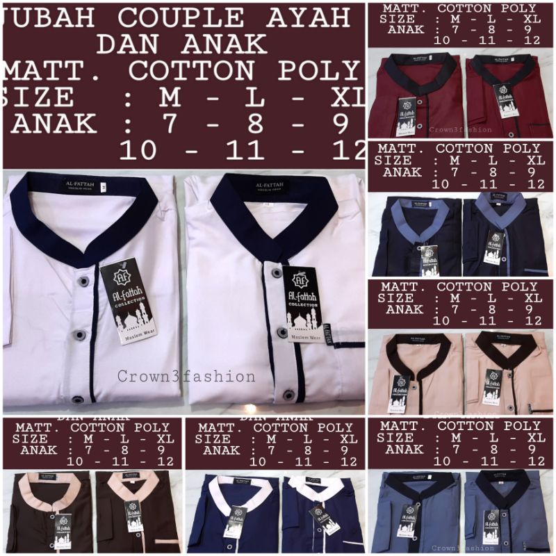 Jubah Couple Ayah &amp; Anak / Kakak &amp; Adik Terbaru *Bisa Cod