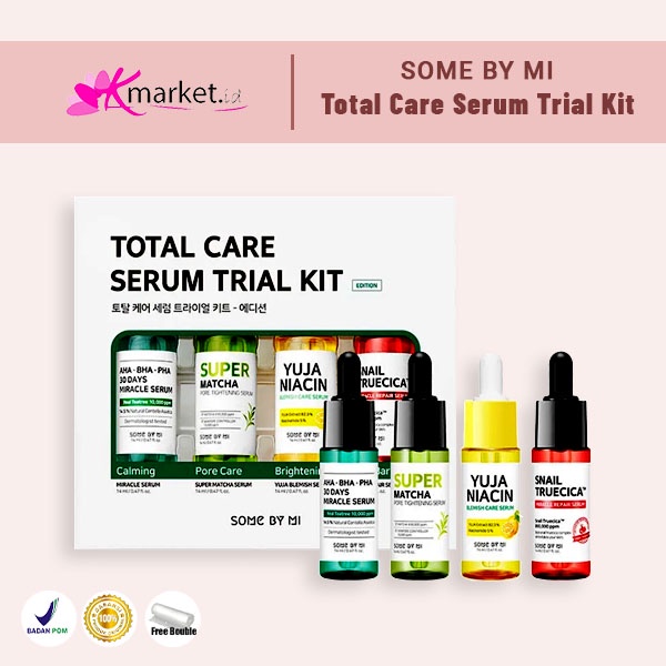 [BPOM] SOMEBYMI Total Care Serum Trial Kit 4 Items (AHA BHA | SNAIL | MATCHA | YUJA SERUM)