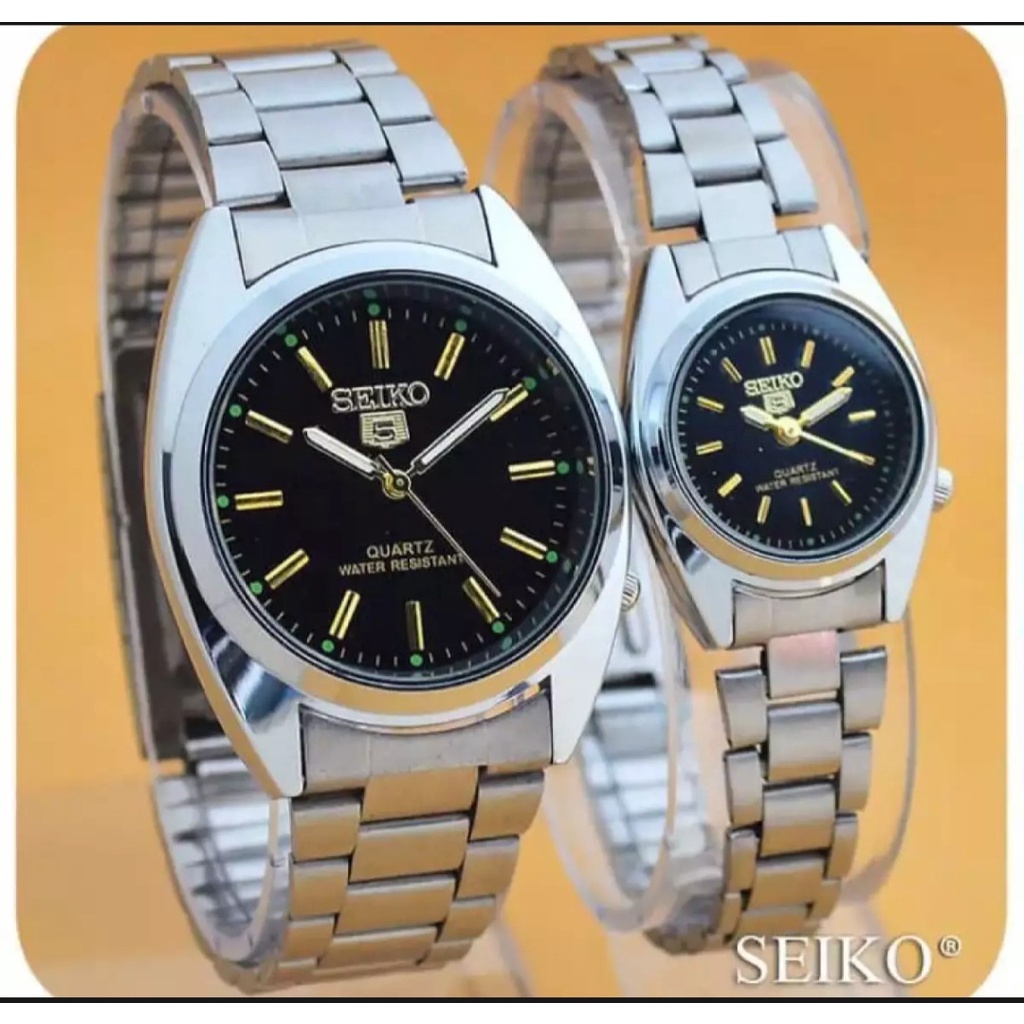 Jam Tangan Couple/Pria/Wanita fashion korea Seiko Polos Tebal - Jam Tangan Pria