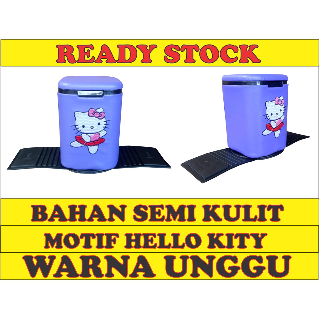 HELLO KITTY TEMPAT SAMPAH MOBIL AKSESORIS MOBIL INTERIOR TEMPAT SAMPAH MOBIL LUCU