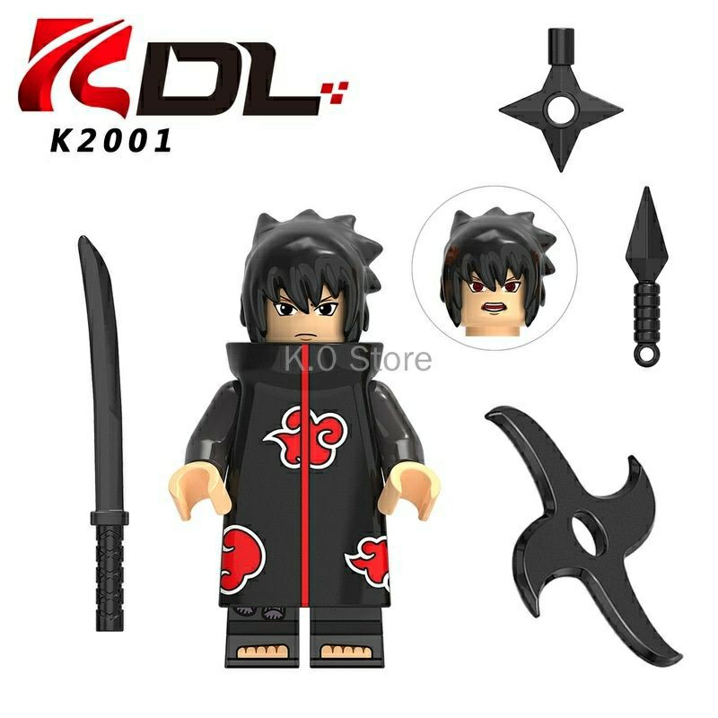 Mainan Lego Naruto Shippuden Akatsuki (Uchiha Sasuke) Brick Minifigure