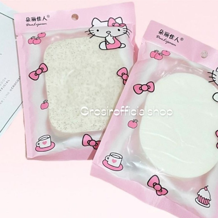 SPON MASKER TEBAL ISI 2PCS - SPONGE FACIAL SPON PEMBERSIH WAJAH L3