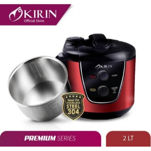 KIRIN Rice Cooker Magic Com 2 Liter Stainless Steel KRC-389 3in1 2L