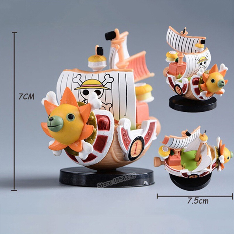# Kaos T-Shirt Wanita Lengan Pendek Motif Print #1pc Action Figure One Piece Going Merry Thousand Sunny Grand Pirate Ship