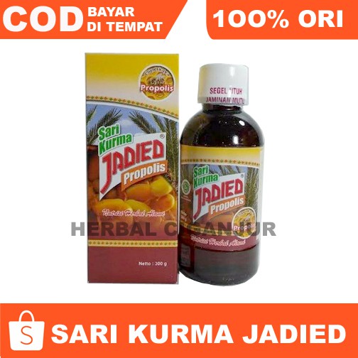 

Sari Kurma Jadied Propolis Sari kurma Propolis- Omega 3-6- & 9 isi 300 gr