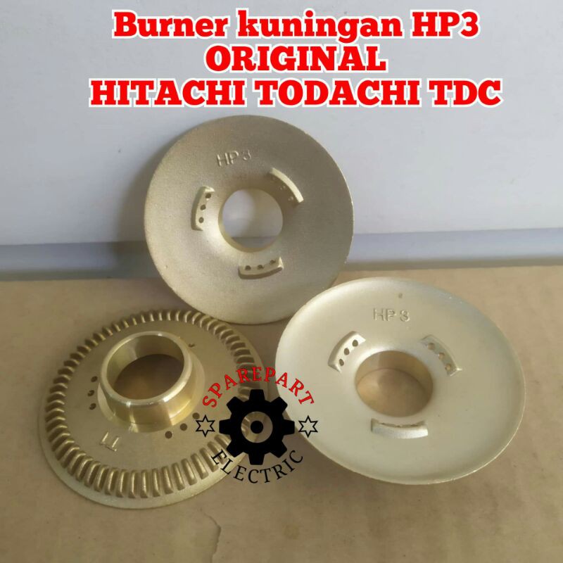 BURNER KUNINGAN HP3 ORIGINAL KOMPOR GAS HITACHI TODACHI TDC