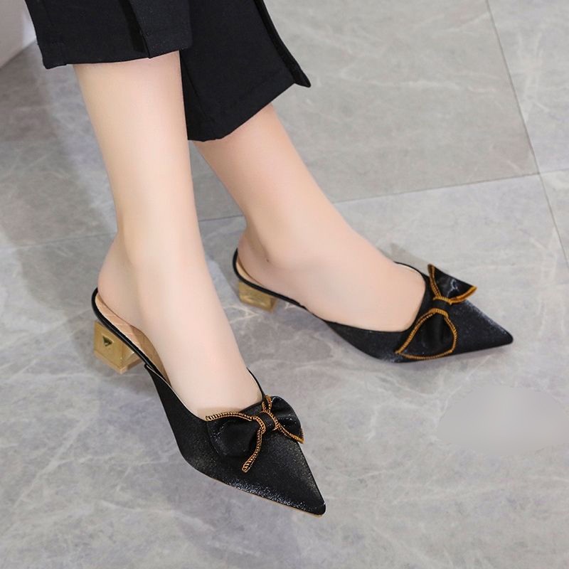 RYX - Rosie Glimmer Sepatu Heels Hak Kotak Wanita Casual / Pesta - Ori Import