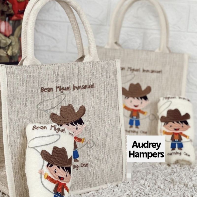 

Audrey hampers/ souvenir anak/tas ulang tahun/tas custom/handuk bordir/goodie bag/ultah/khitanan