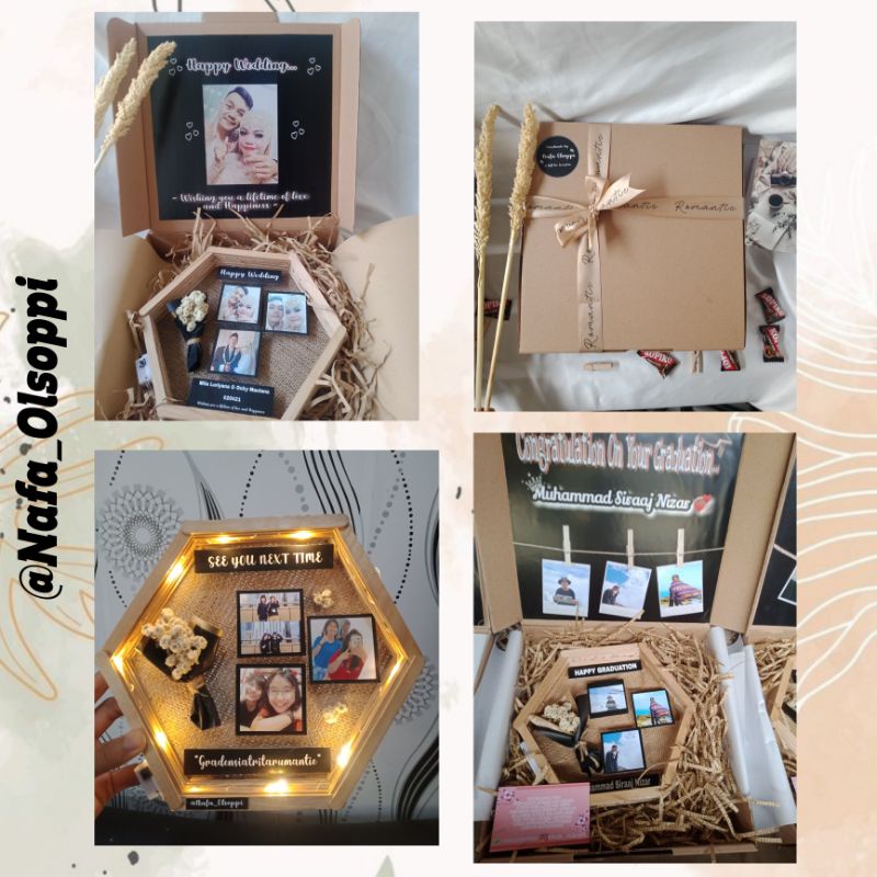 Kado frame Hexagonal 3d /frame Stick/kadowisuda/kadoultah