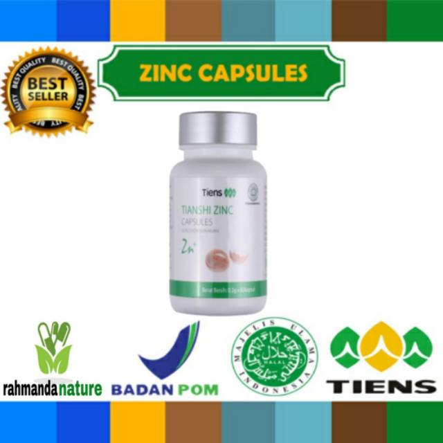 ZINC TIENS Obat Herbal Jerawat Haid Tidak Lancar Penggemuk Penambah Nafsu Makan Hormon Peninggi