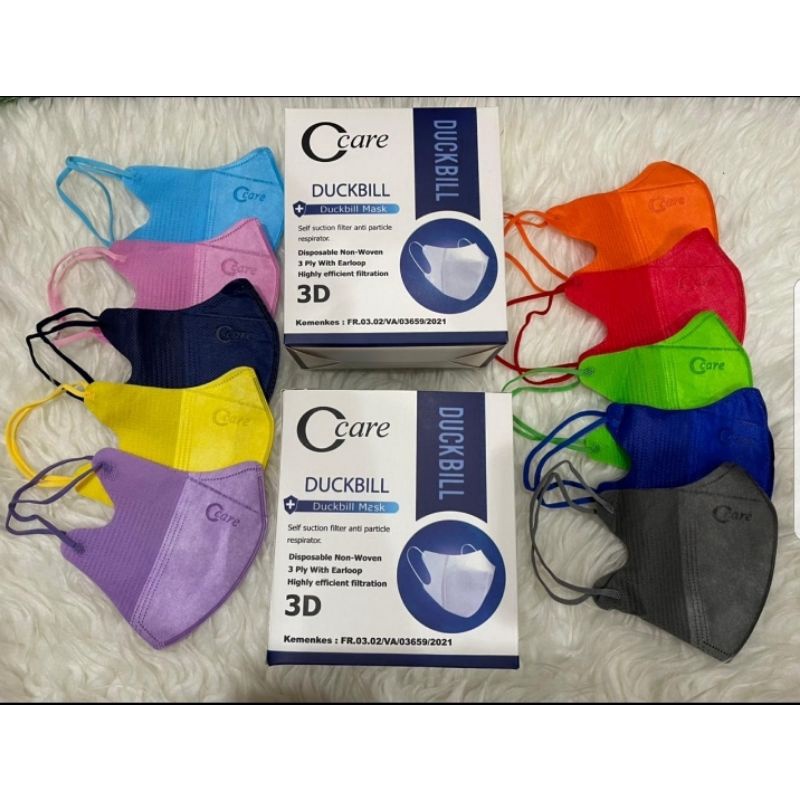 Masker duckbill Ocare warna mix