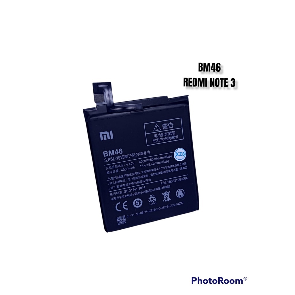 BATERAI ORIGINAL XIAOMI REDMI NOTE 3 BM 46 BATRE ORIGINAL XIAOMI REDMI NOTE 3 BM46