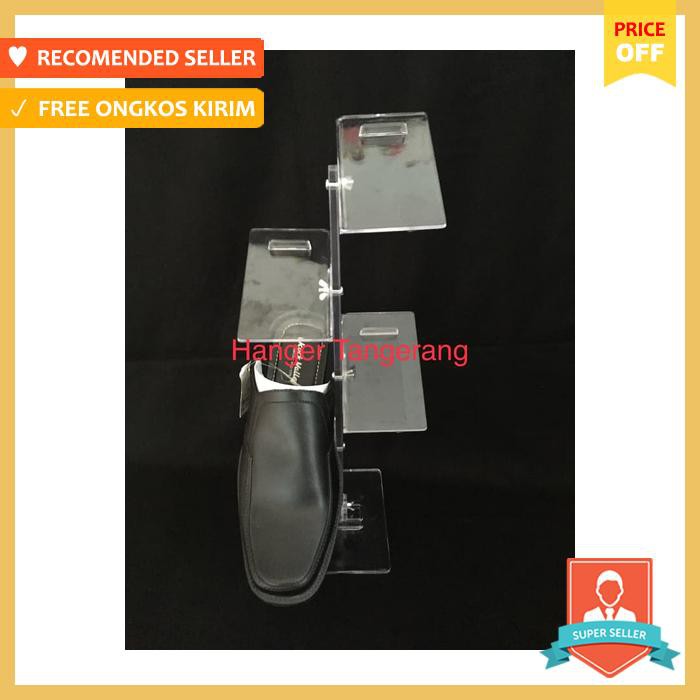 Display Sepatu 4 Susun Plastik Acrylic - Sepatu Pria - Sepatu Sandal  Pria