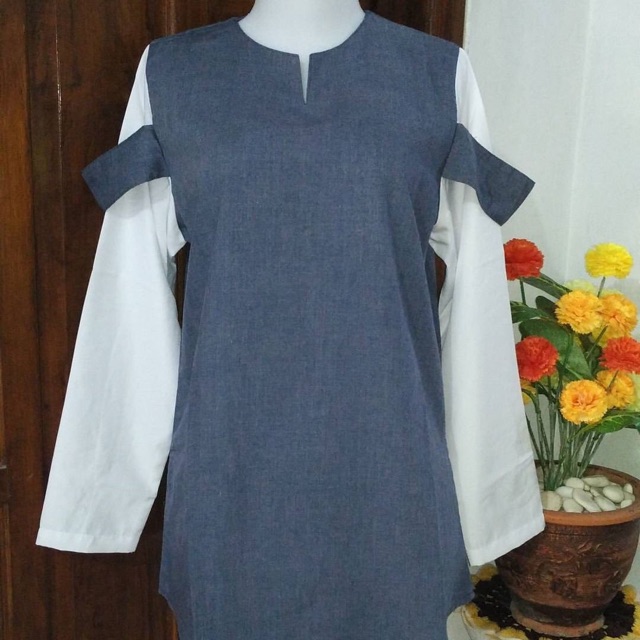 Blouse abu misty biru misty Aeryp