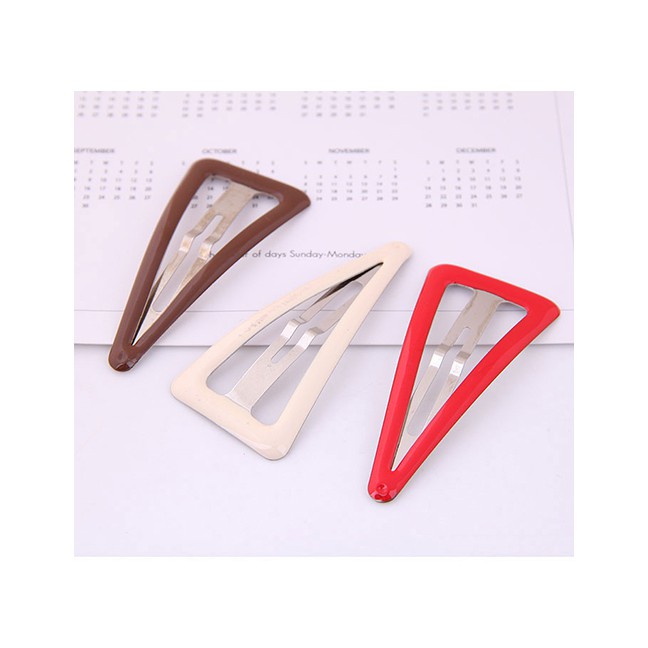 LRC Jepit Rambut Fashion Color Drip Oil Triangle Hair Clip A57937