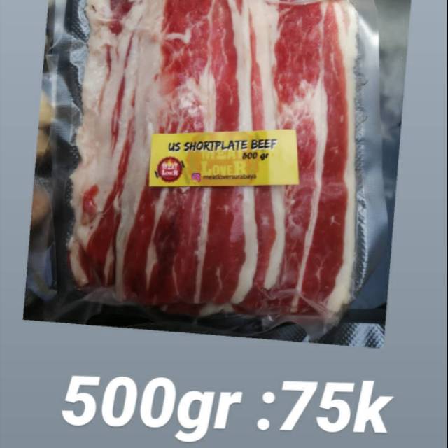 

us shortplate beef premium 500gr