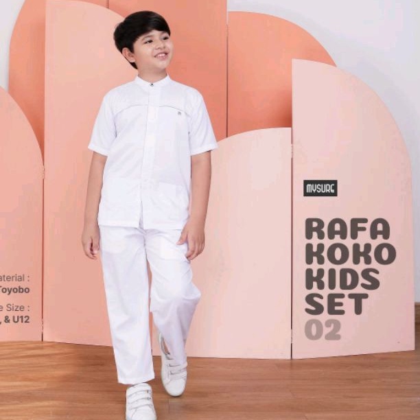 SETELAN KOKO PUTIH ANAK RAFA KOKO KIDS SET