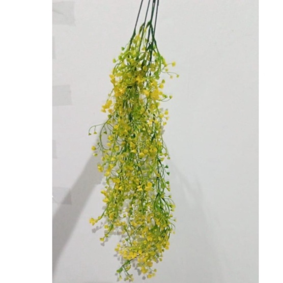 COD/TF11 / P3160 ( 1 KILO BISA MUAT 17 PCS )BUNGA PLASTIK ANGGREK GANTUNG OSEAR ARTIFICIAL-KUNING