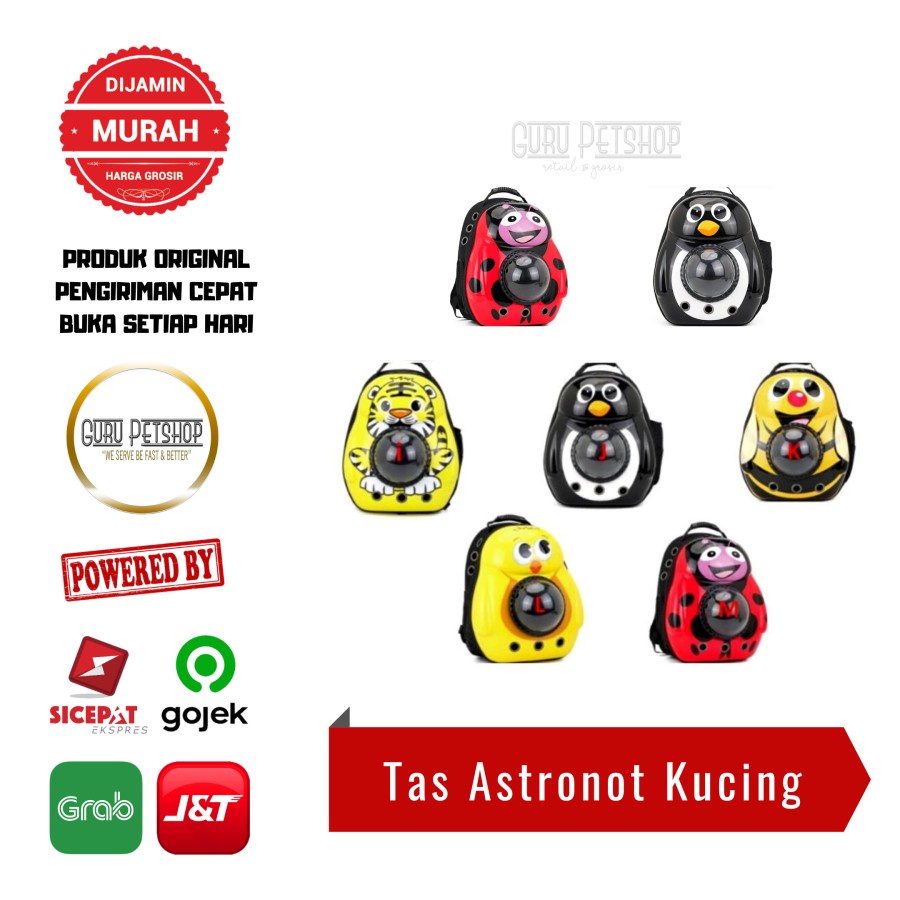 Tas Astronot Kucing 3D Motif Tas Ransel Hewan Pet Carrier