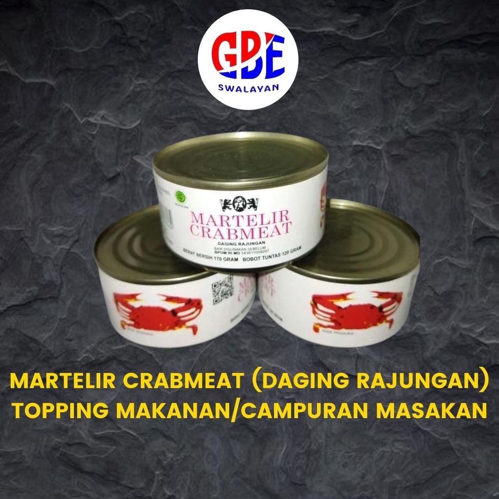 

DAGING KEPITING/RAJUNGAN KALENG MERK MARTELIR 170GR