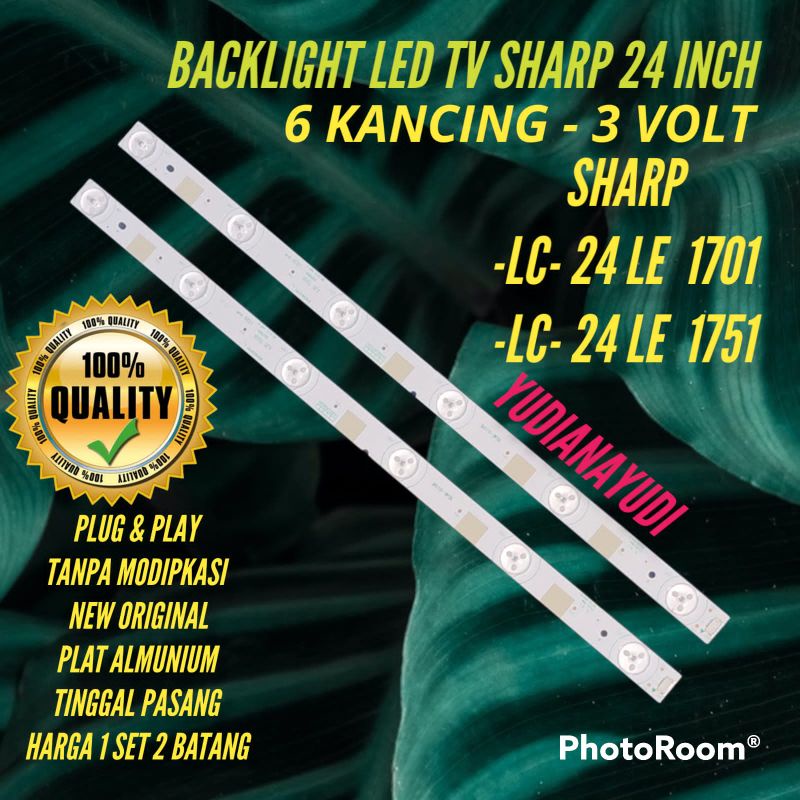 BACKLIGHT TV LED SHARP 24 INCH LC24LE1701 LC24LE1751