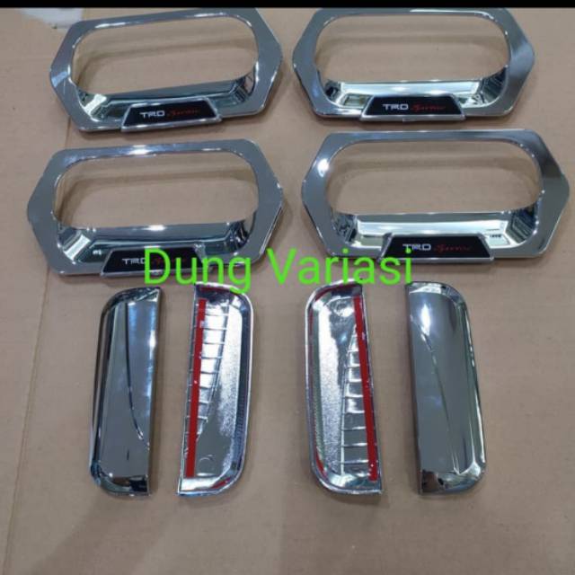 Paket outer dan handle mobil Agya/ Ayla chrome trd sportivo