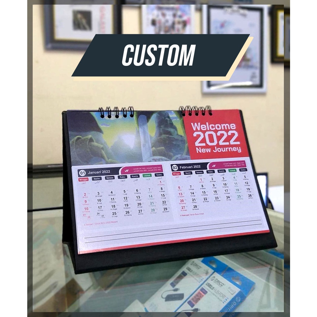 

Kalender Meja Custom Kalender Duduk Custom Murah