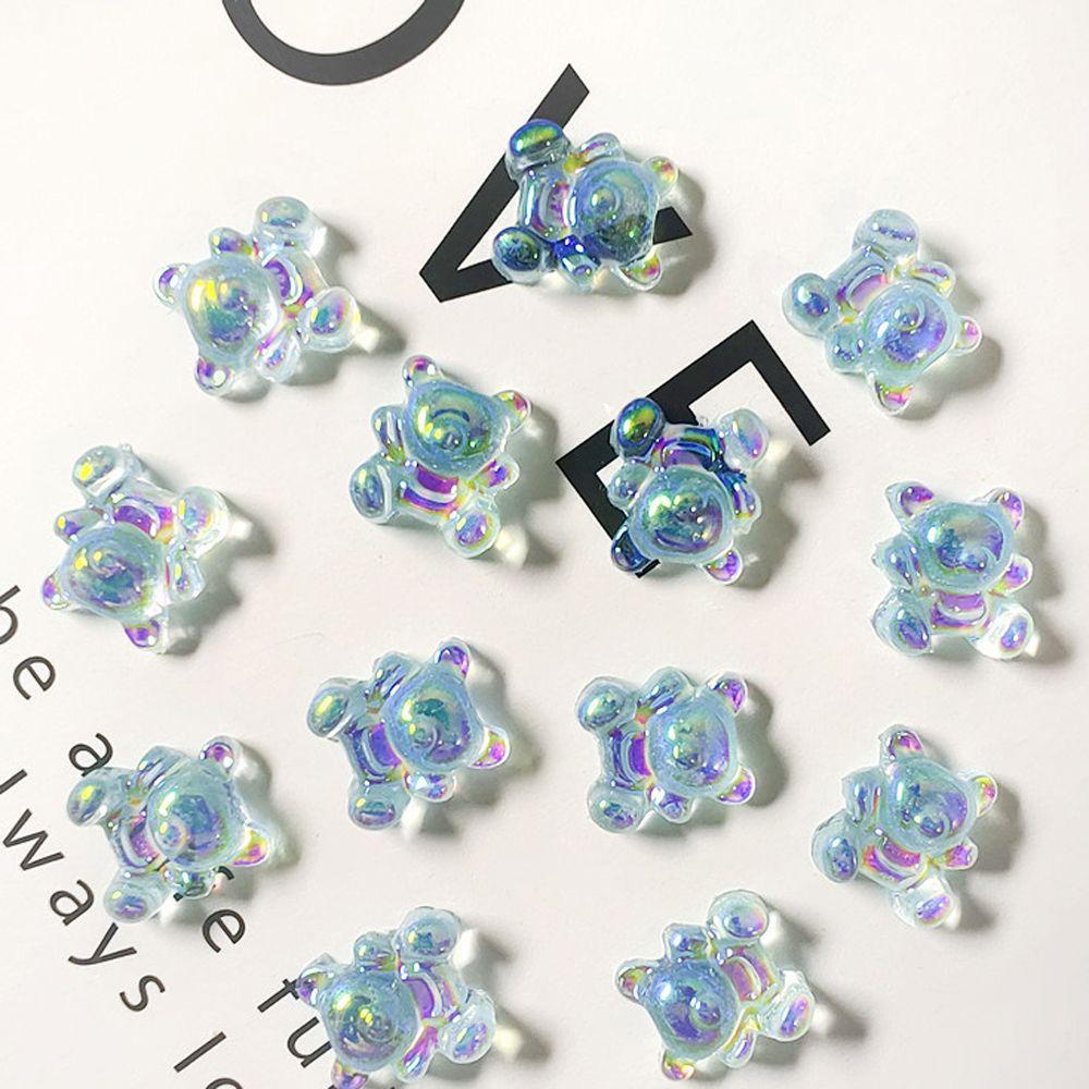 Mxbeauty Kartun Dekorasi Nail Art Korea Resin Aurora Beruang Perhiasan Kuku DIY
