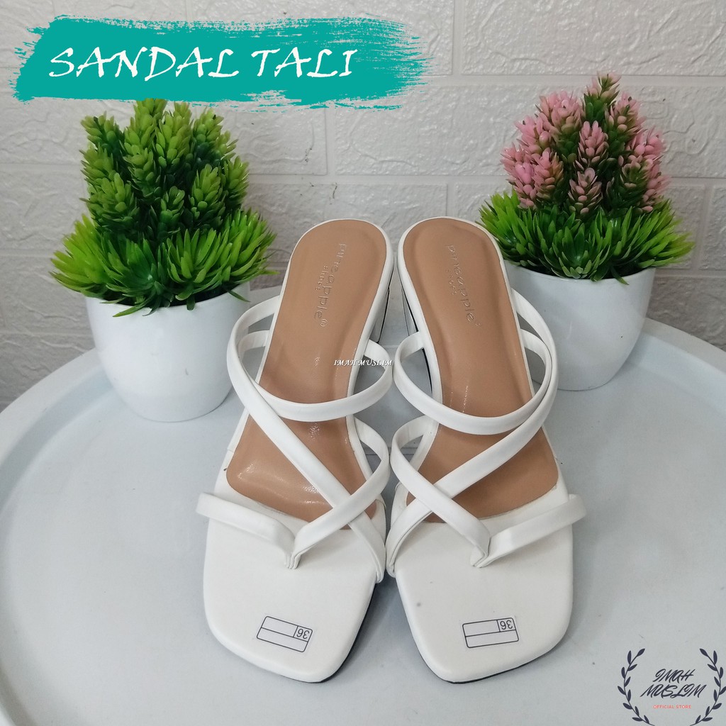 SENDAL WANITA SANDAL PINEAPPLE ORI JEPIT TALI HEELS STYLISH BISA COD