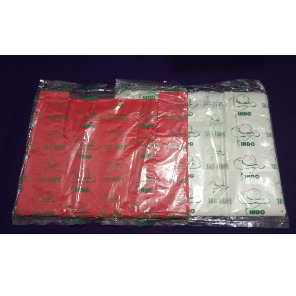 KUALITAS BAIK!!! Kantong Plastik Kresek SUPER INDO Ekonomis Putih 35 x 50.