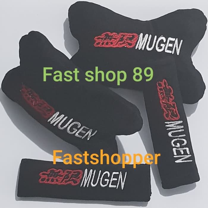 BANTAL LEHER JOK MOBIL PLUS SARUNG BELT MUGEN BLACK RED 2IN1 - BL800