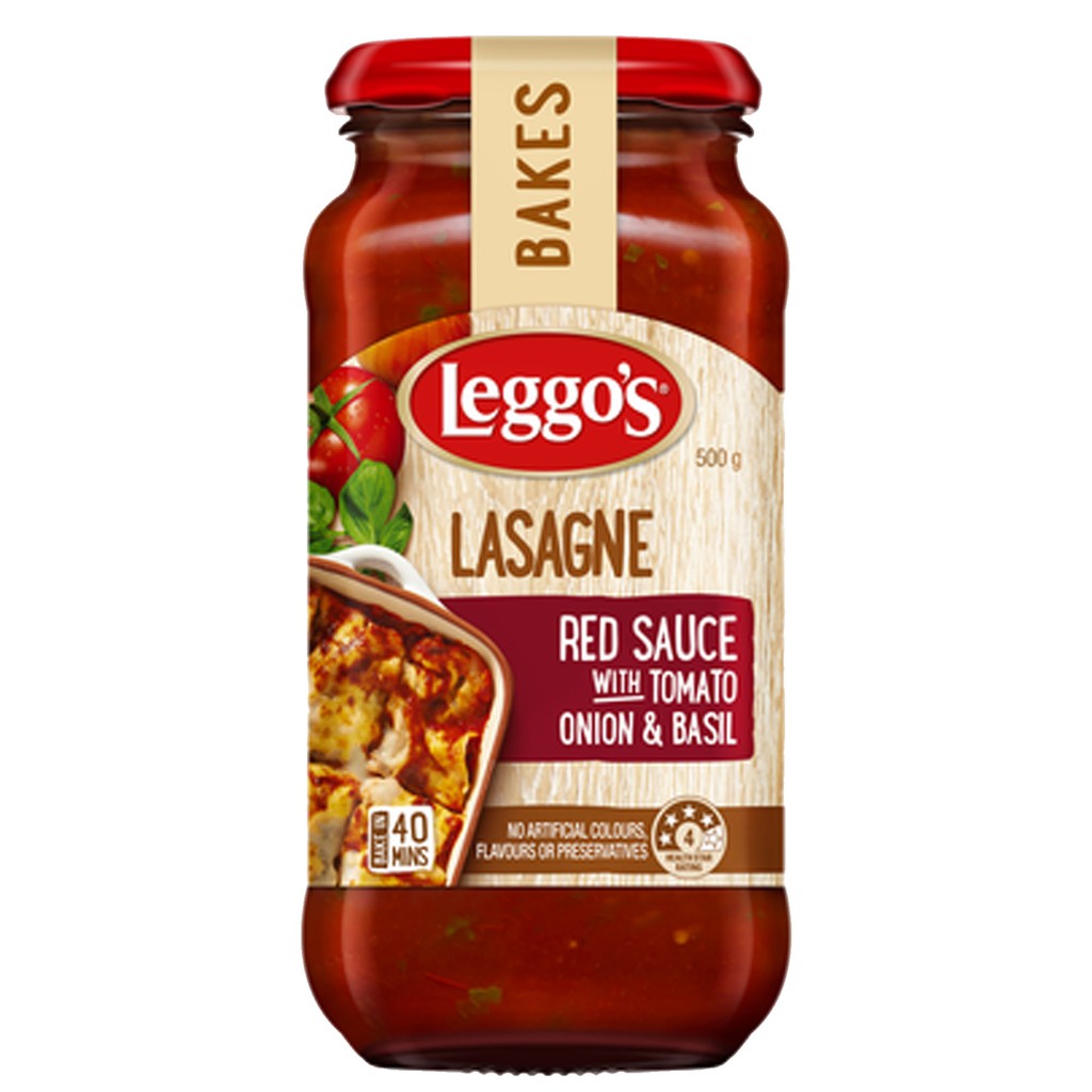 

LEGGO'S LASAGNE RED SAUCE WITH TOMATO ONION&BASIL 450GR