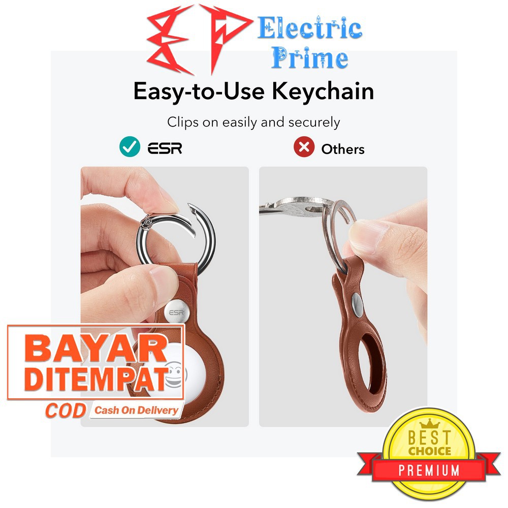 ESR Case AirTag 2021 Metro Leather Keychain Cover Anti Lost Device Gantungan Kunci