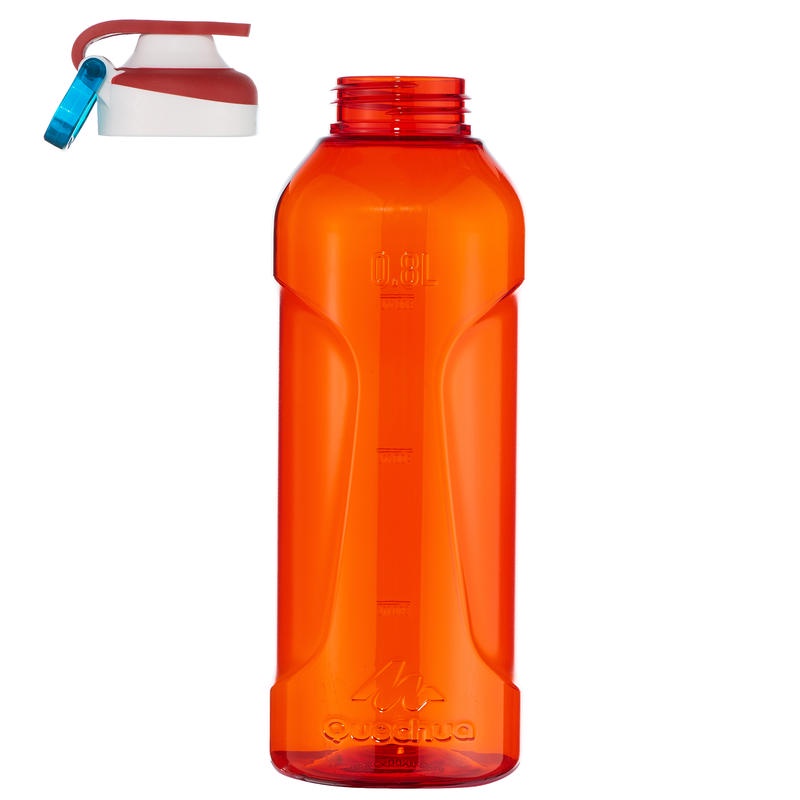 QUECHUA Botol Air Plastik Tritan 0.8L Fast Opening Hiking Camping Trekking