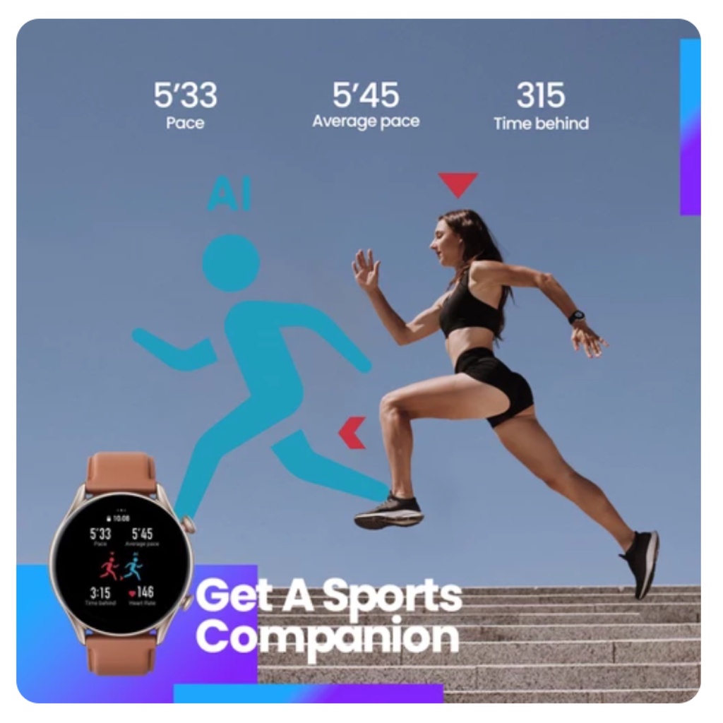 Amazfit GTR 3 Pro Smartwatch Fashion Business Watch Garansi Resmi Amazfit Indonesia