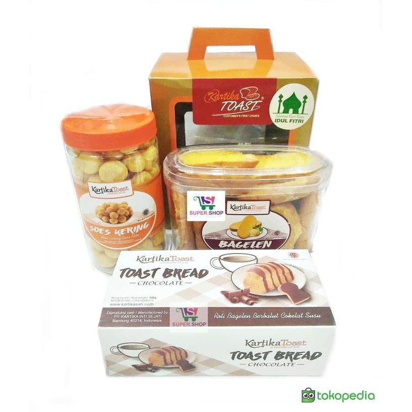 

Kartika Sari Toast Hampers / Parsel Lebaran (soes, bagelen, toast brea