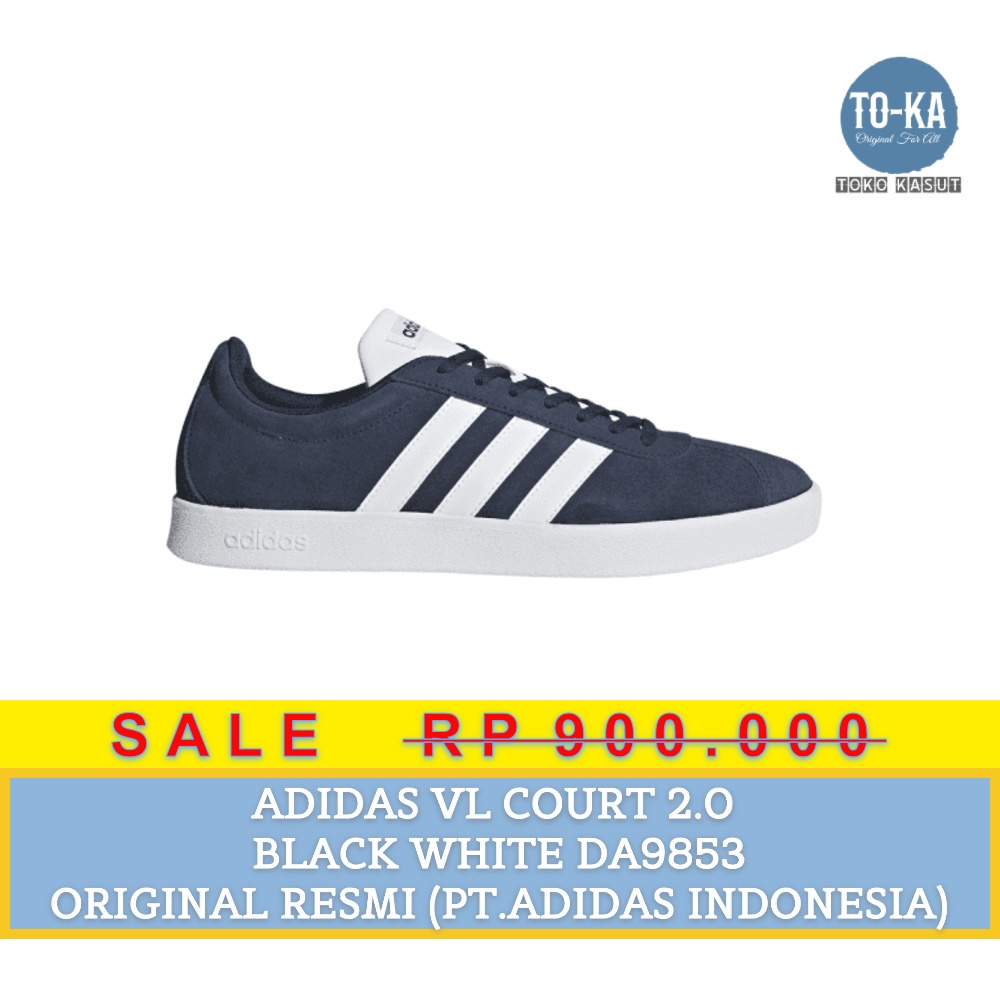 ADIDAS VL COURT 2.0 BLACK WHITE DA9853