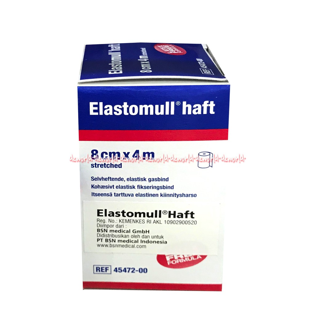 Leukoplast Elastomull Haft 8cmX4m Plester Perban Kohesif Pembalut Luka Cedera Elastomul Haft Elas Tomul Kohasive Perban Putih